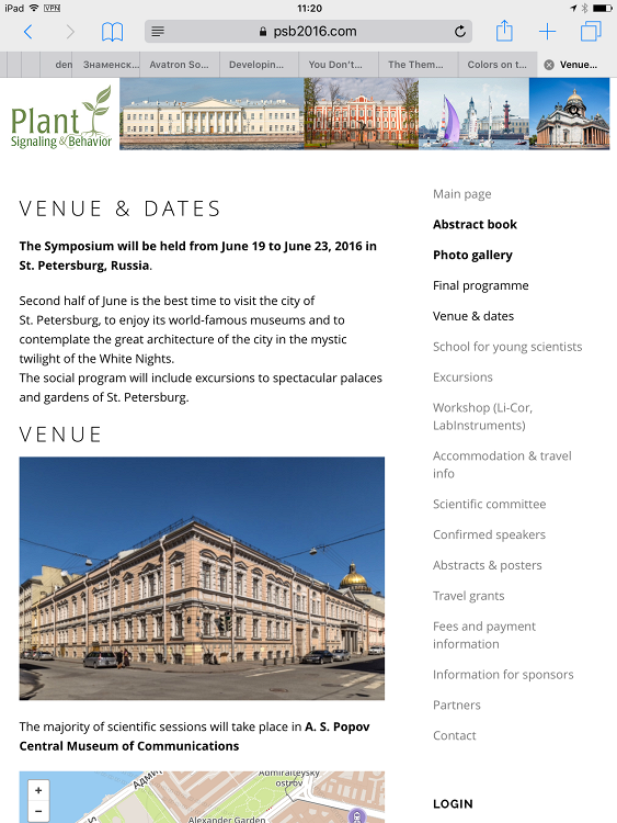 PSB2016 website – venue