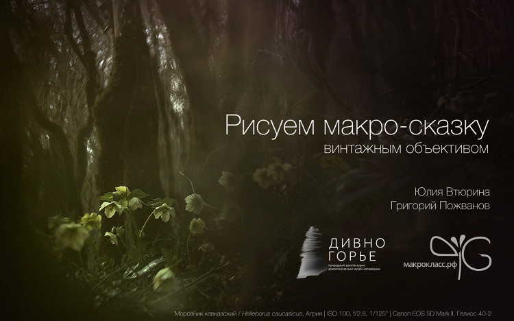 Мастер-класс: рисуем макро-сказку винтажным объективом. Юлия Втюрина и Григорий Пожванов; Дивногорье, 2.05.2015