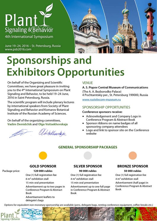 PSB2016 Information for Sponsors