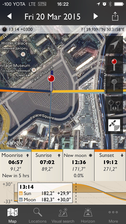 The Photographer Ephemeris: расположение тени Александровской колонны в пик солнечного затмения 20 марта 2015 | The Photographer Ephemeris: shadow of Alexander Column during the peak of Solar Eclipse on March 20th, 2015