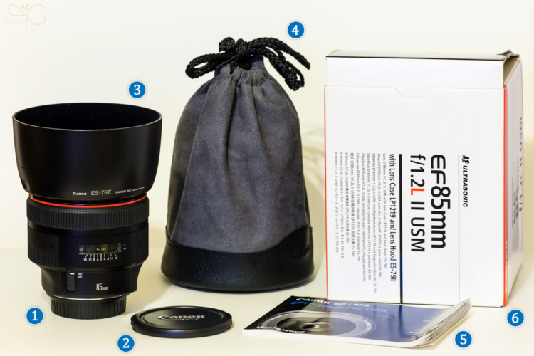 Комплект объектива EF 85mm f/1.2L II USM