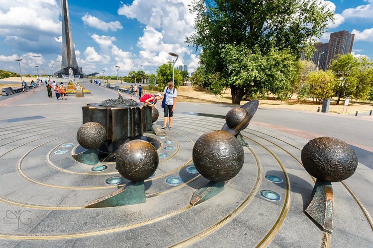 Модель солнечной системы, Аллея космонавтов