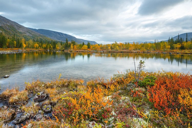 Первый день золотой осени на Полигональных озёрах