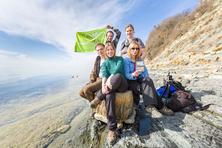 Участники и ведущие Макрокласса–2015 в Агрии на берегу Чёрного моря: Дмитрий Абанин, Юлия Втюрина, Алла Ленкова, Григорий Пожванов, Александра Ипполитова