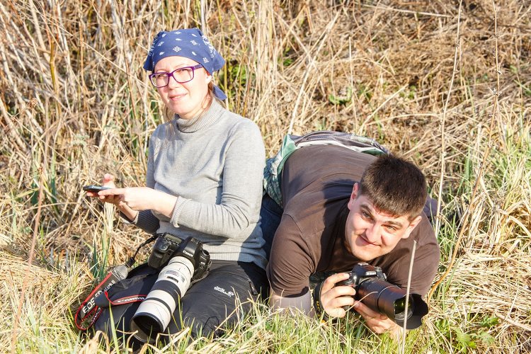 Юлия Втюрина и Сергей Кукуев в пойме Ворсклы