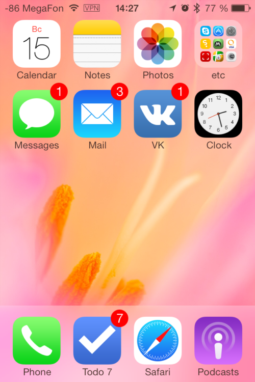 iPhone с iOS 7 (Мегафон)