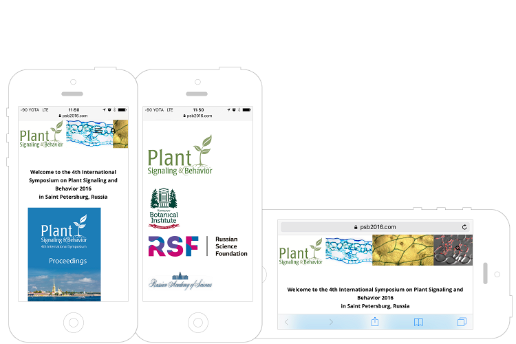 PSB2016 Symposium website on iPhone